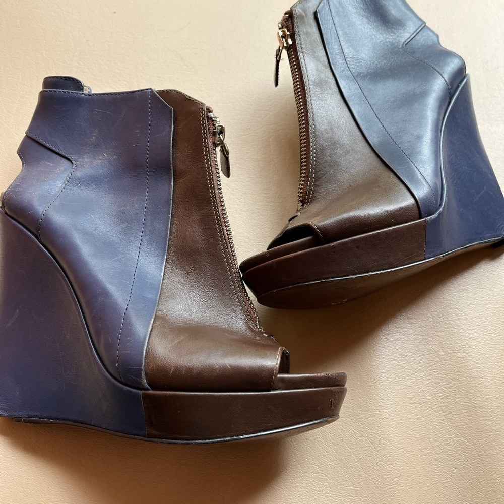 Ten Crosby Derek Lamb Wedge Open Toe Boots- AS IS - Picture 1 of 12